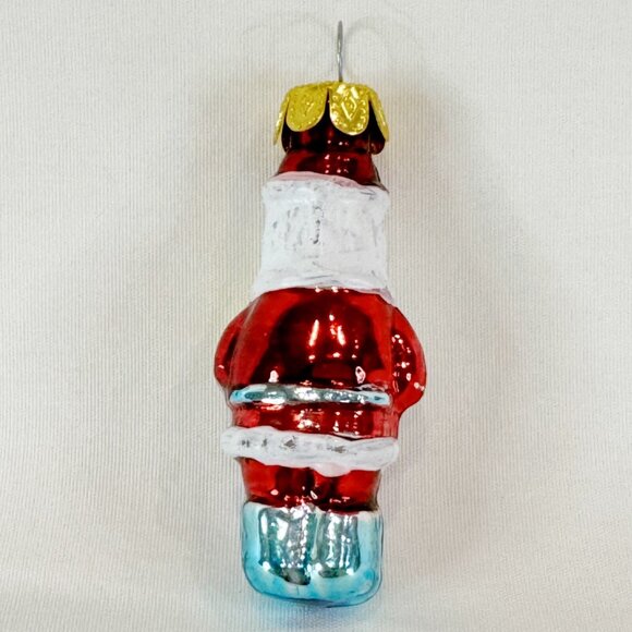 Vintage Blown Glass Little Santa Claus Christmas Tree Ornament 2.5 Inches Tiny - Picture 4 of 4
